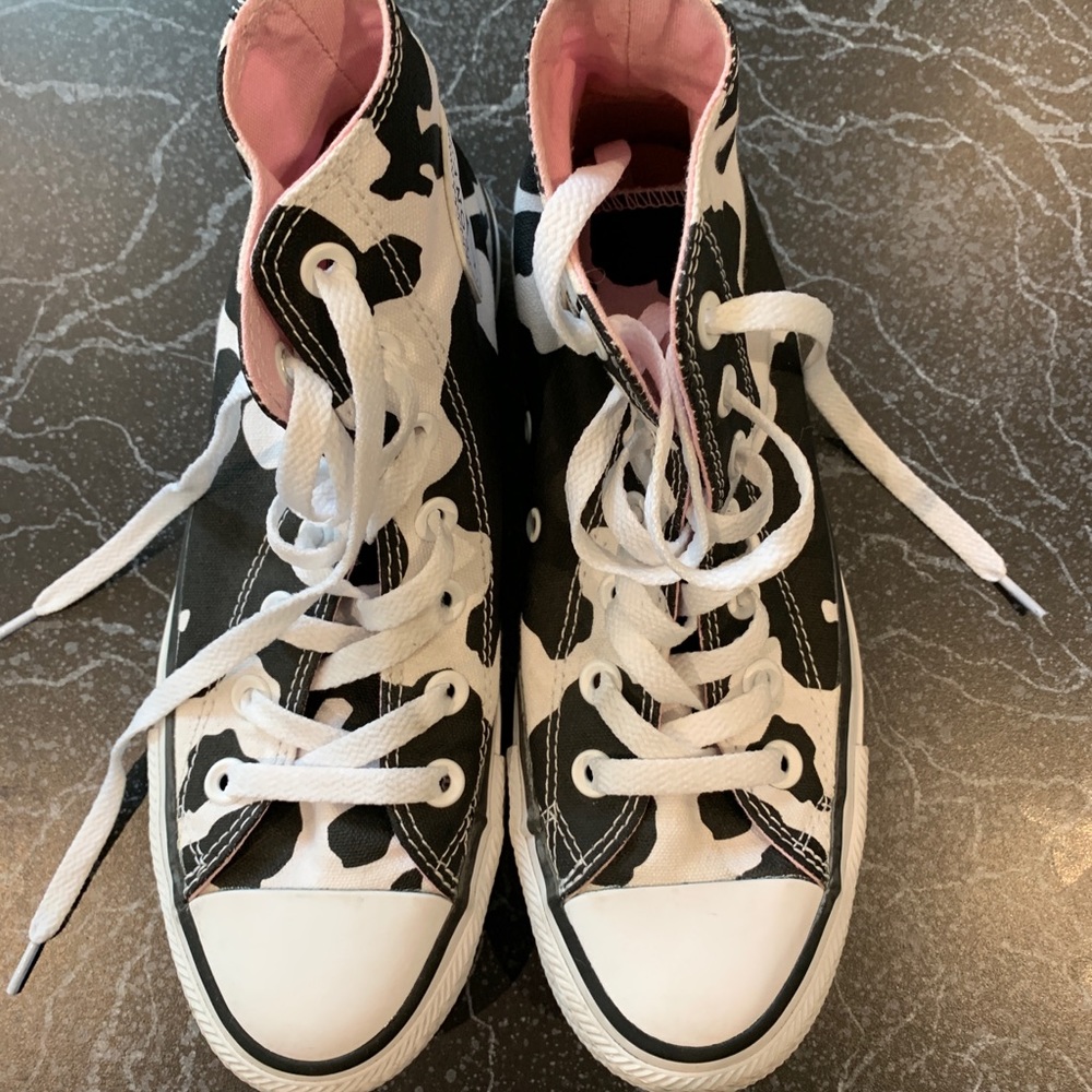 Converse All Star Cow Print High Tops